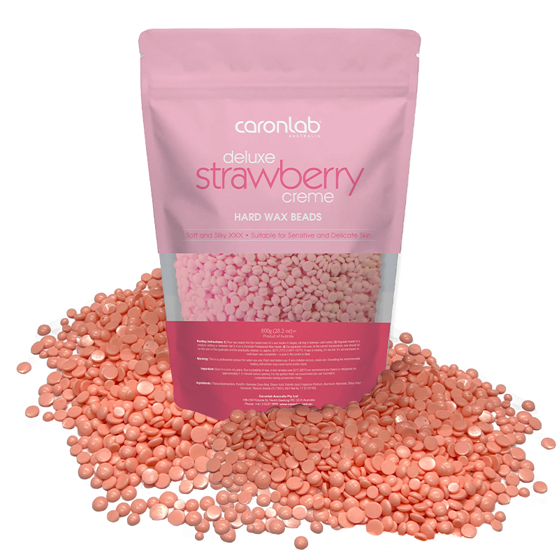 DELUXE STRAWBERRY CREME HARD WAX BEADS 800GM